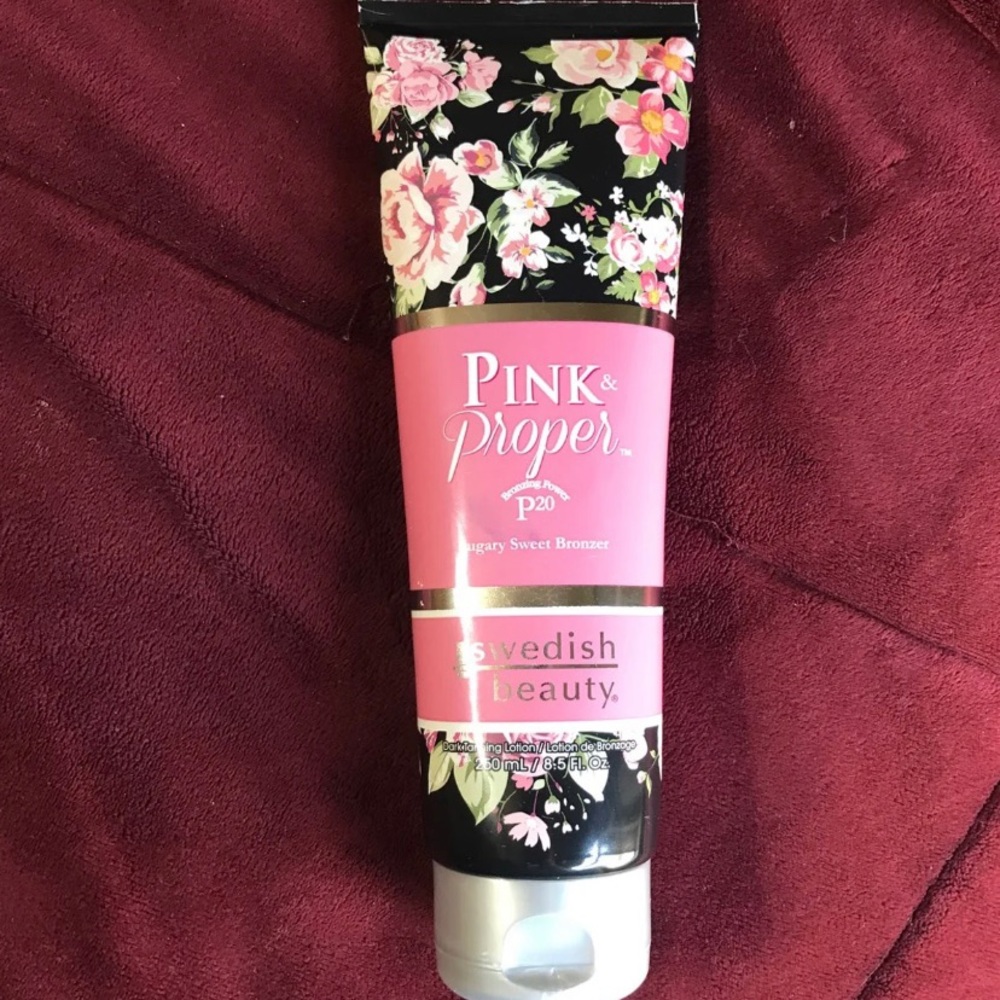Pink proper tanning lotion